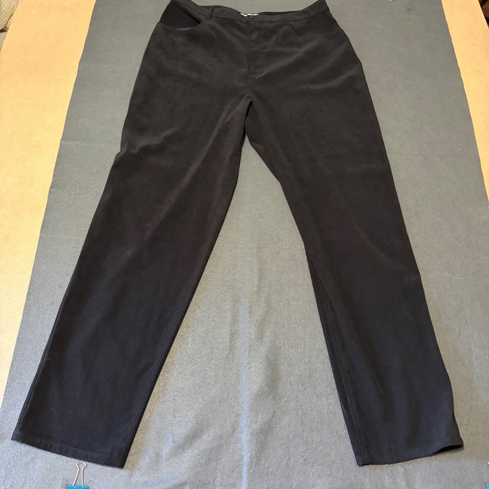 Talbots Stretch Pants Women 14 Black Whimsigoth Work 90s Straight Core Soft